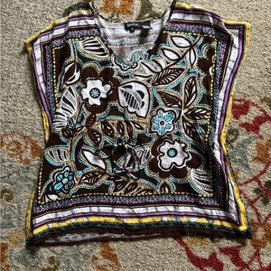 Unique XL flattering cinch waisted top